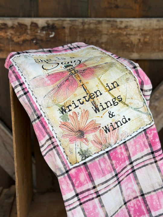She is a Song Written in Wings & Wind Art Flannel