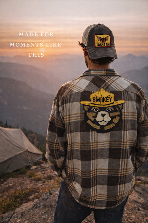 Smokey Bear Classic Flannel -Camping Plaid