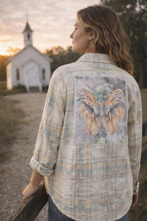 ON A WING AND A PRAYER Art Flannel