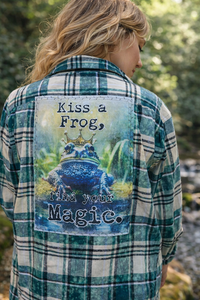Thumbnail for Kiss A Frog Art Flannel