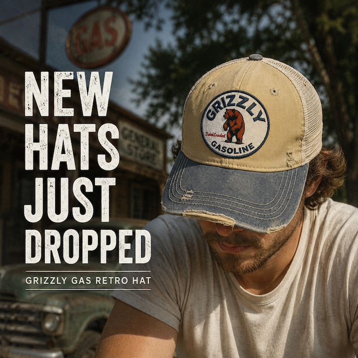 Grizzly Gas Retro Hat- Sand/ Sky Snapback