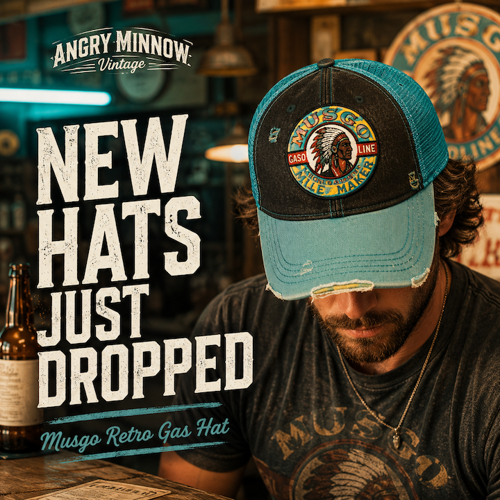 MUSGO Retro Gas Hat Angry Minnow Vintage