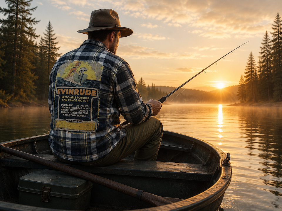 Evinrude Flannel- Classic Lake Superior Blue