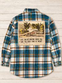 Thumbnail for Gator Girl Art Flannel