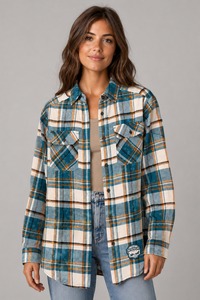 Thumbnail for Gator Girl Art Flannel