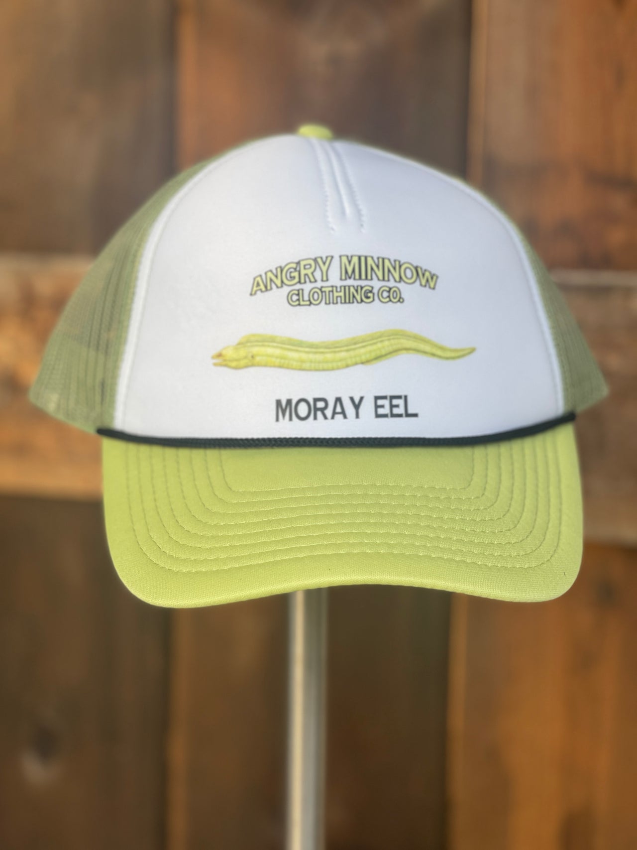Angry Minnow Saltwater Fishing Foam Hat- MORAY EEL