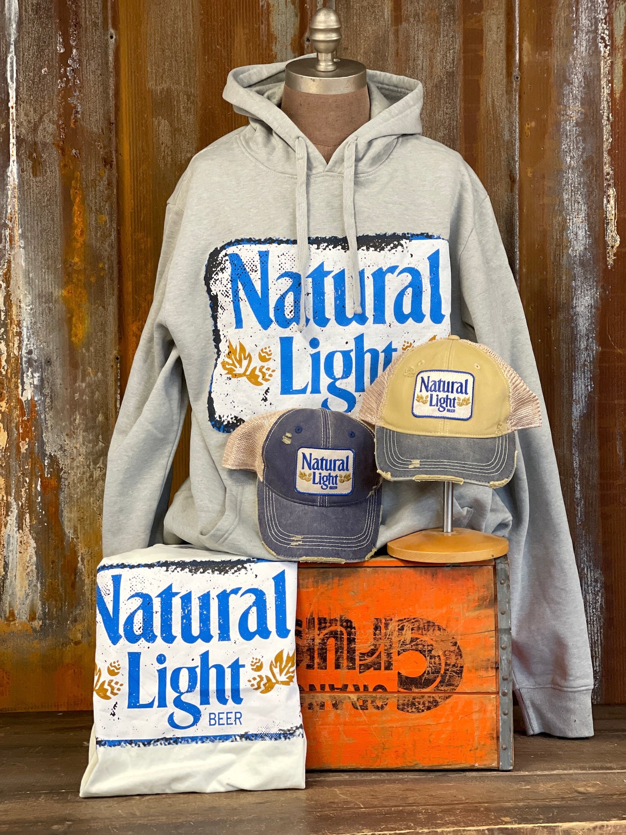 Natural Light Sweatshirt Natural Light Pullover Hooded Sweatshirt