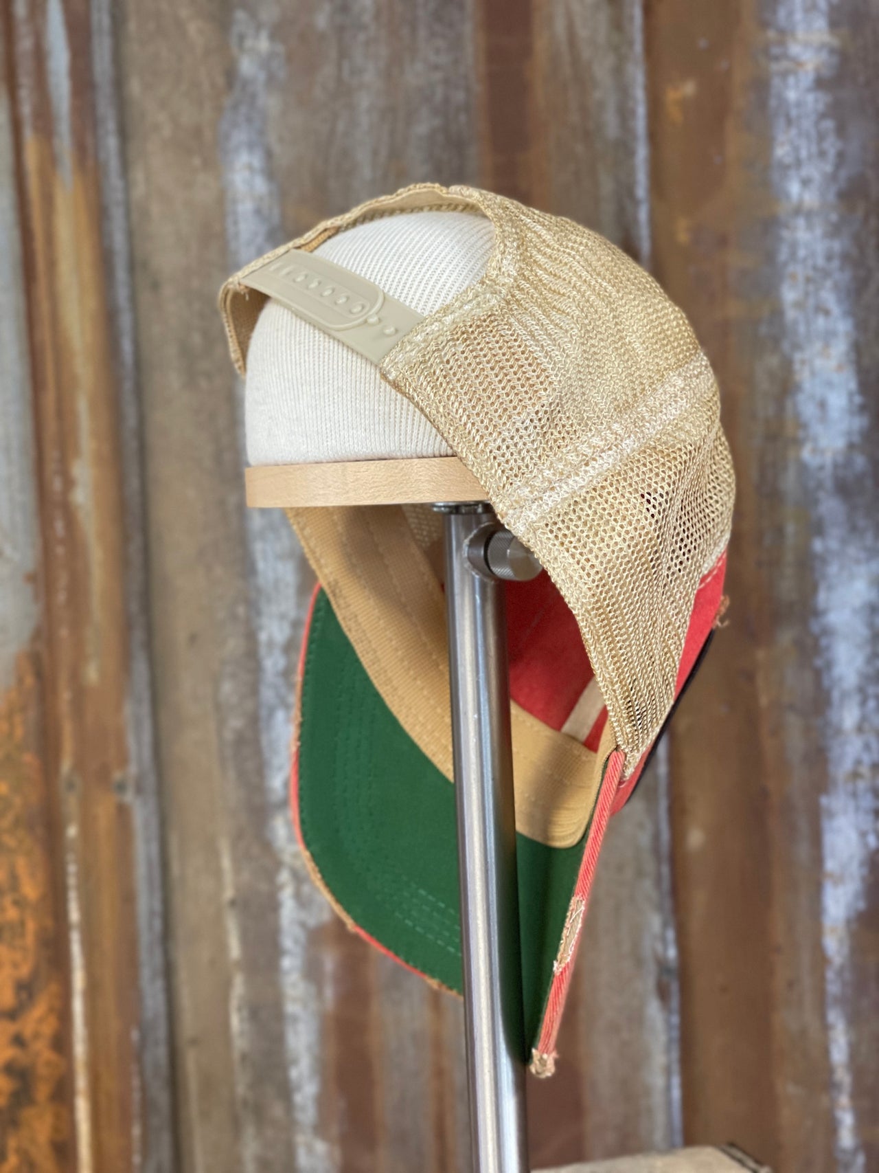 Red Comb Feeds Hat - Distressed Red Snapback
