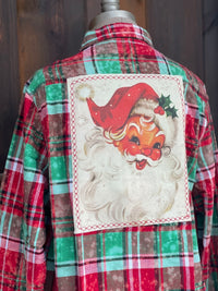 Thumbnail for Santa Baby Art Flannel- LIMITED EDITION Mistletoe Plaid