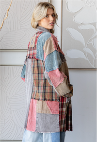Thumbnail for Coat of Many Colors Shacket- Silver