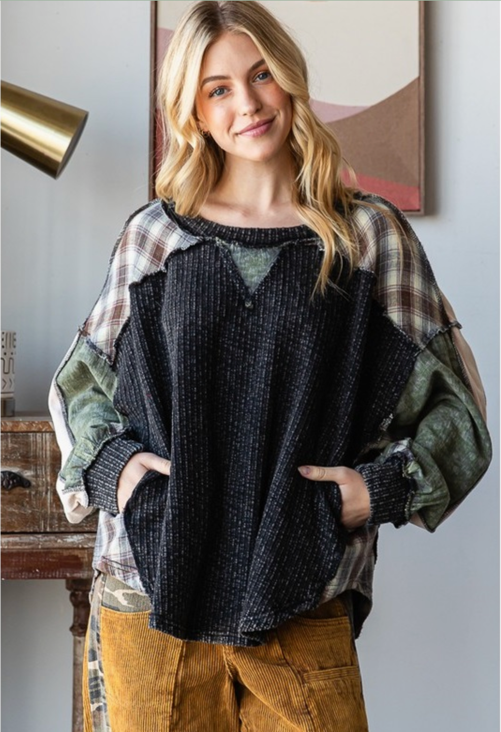 Raining in Seattle Oversized Knit Top