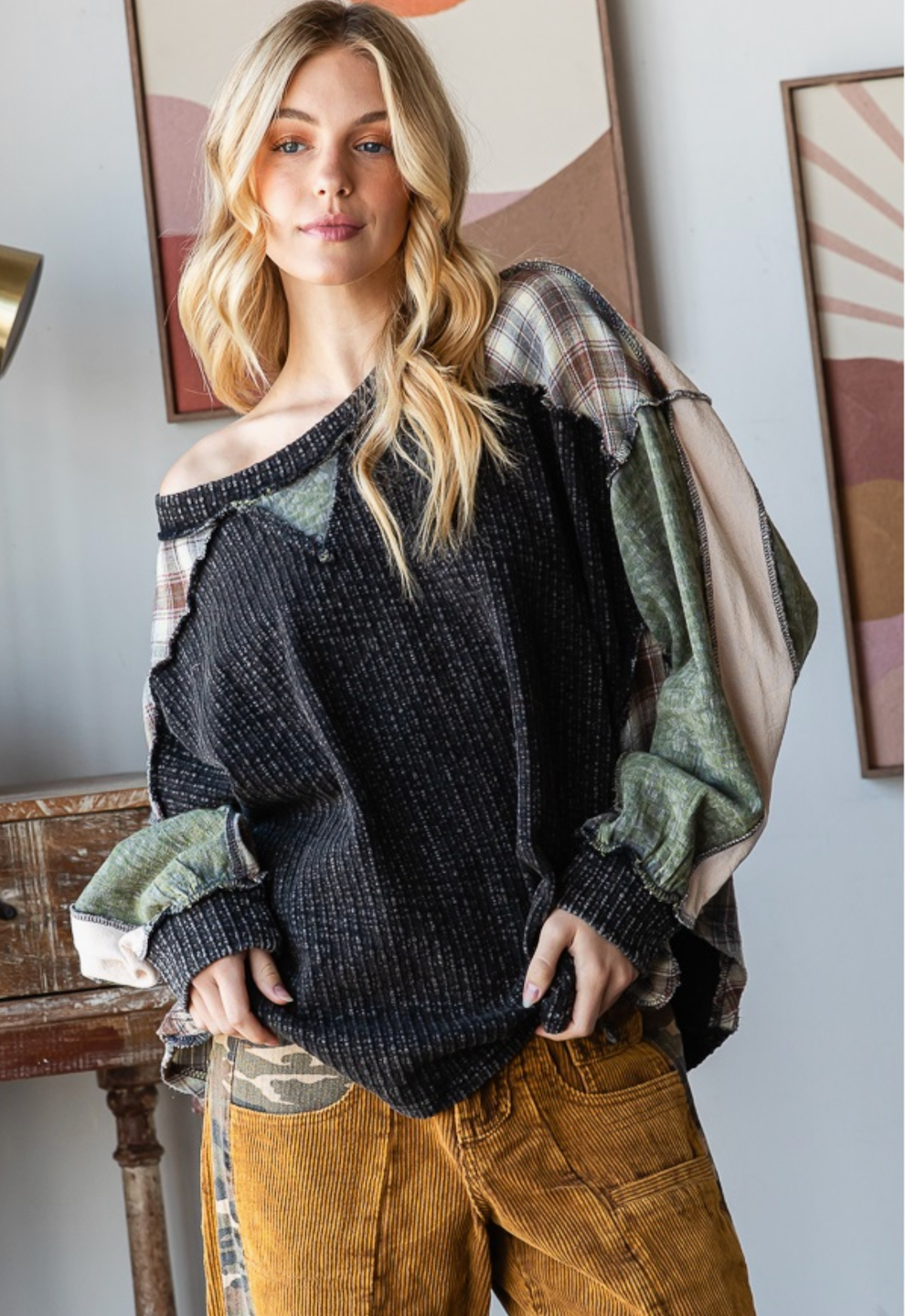 Raining in Seattle Oversized Knit Top