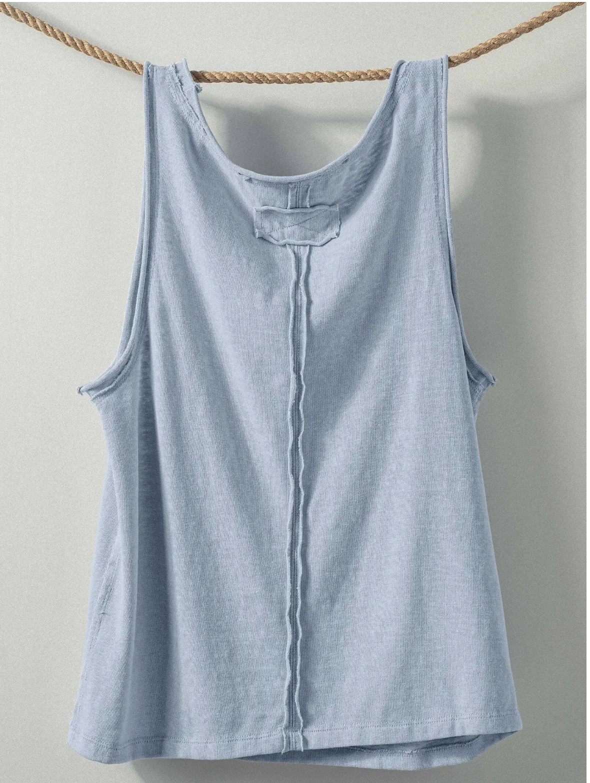 Pigment Dyed Basic Tank- Coastal Blue