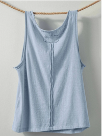 Thumbnail for Pigment Dyed Basic Tank- Coastal Blue