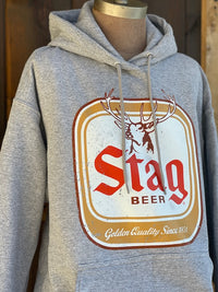 Thumbnail for Stag Beer Hoodie- Heather Grey