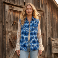 Thumbnail for QUEEN OF THE GARDEN Artisan Sleeveless Flannel