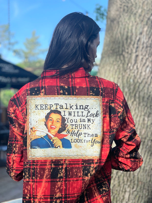 Keep Talking flannel Angry Minnow Clothing Co