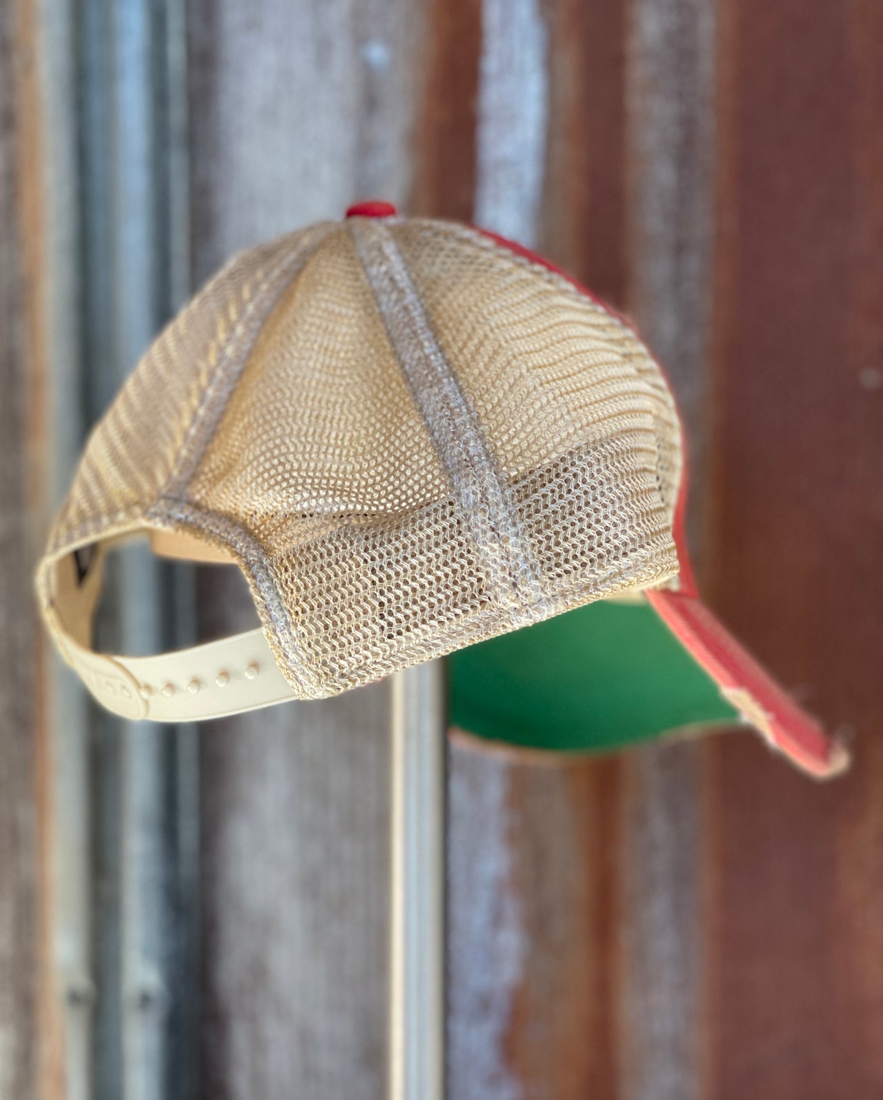 Smokey"s Helper Hat- Distressed Red Snapback