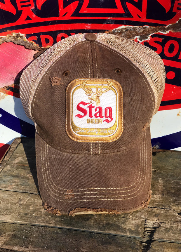 Stag Beer Distressed Hat