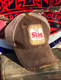 Thumbnail for Stag Beer Distressed Brown Hat