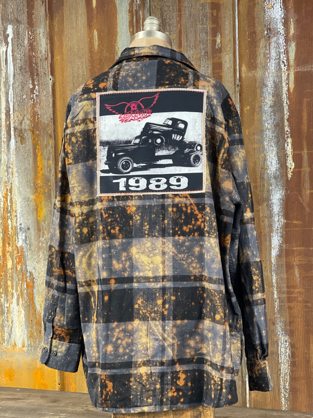 Aerosmith Distressed Flannel