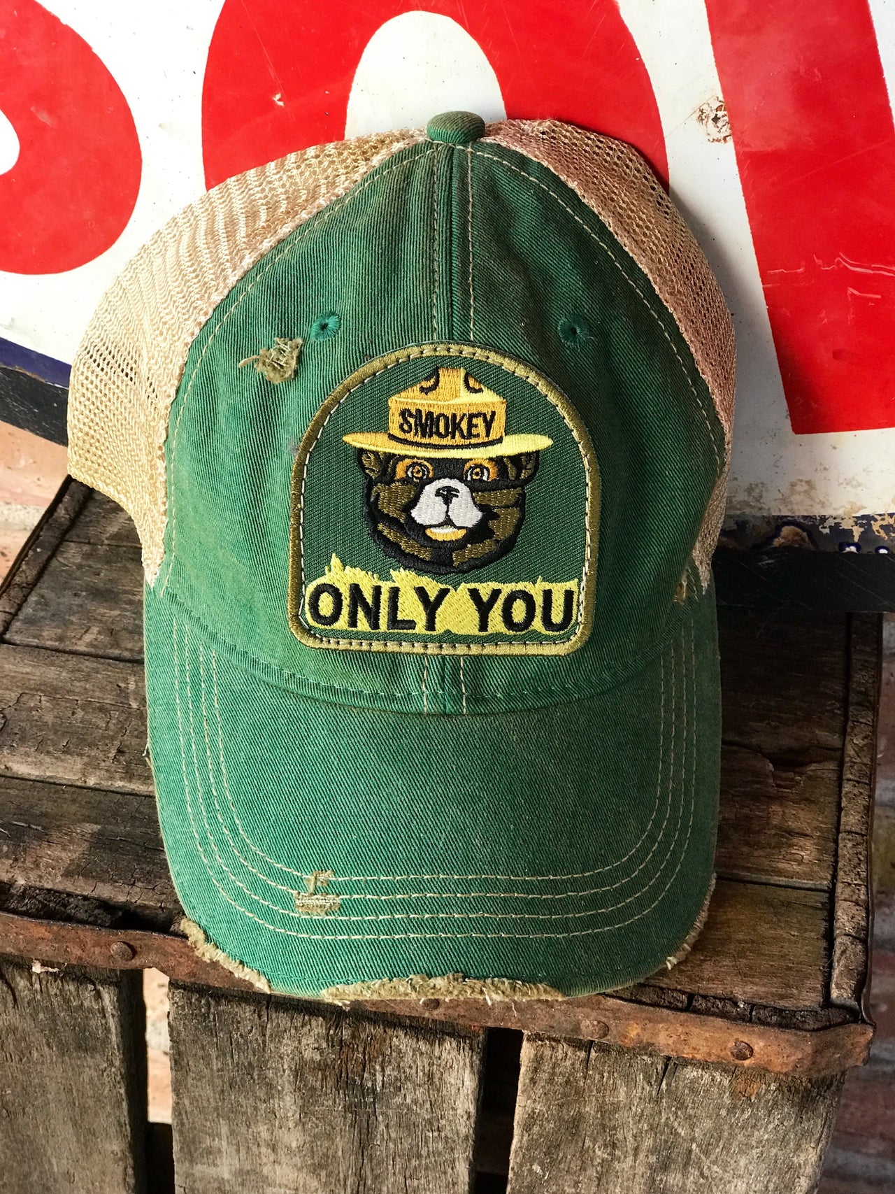 Smokey Bear Green Ball Cap