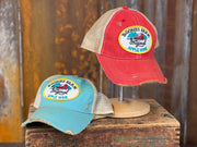 House Party Hat- Distressed Red
