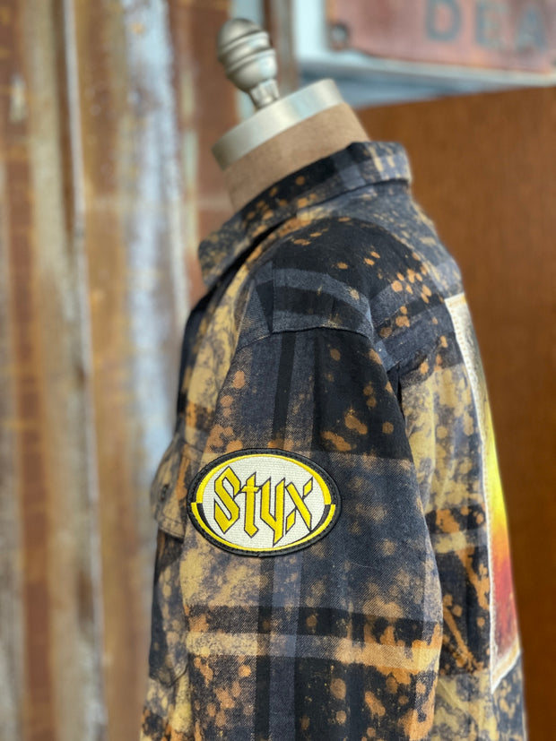Styx River Art Flannel- Distressed Black SALE!