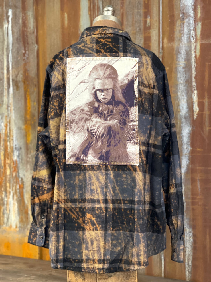 Lil'Buddy Art Flannel- Distressed Black