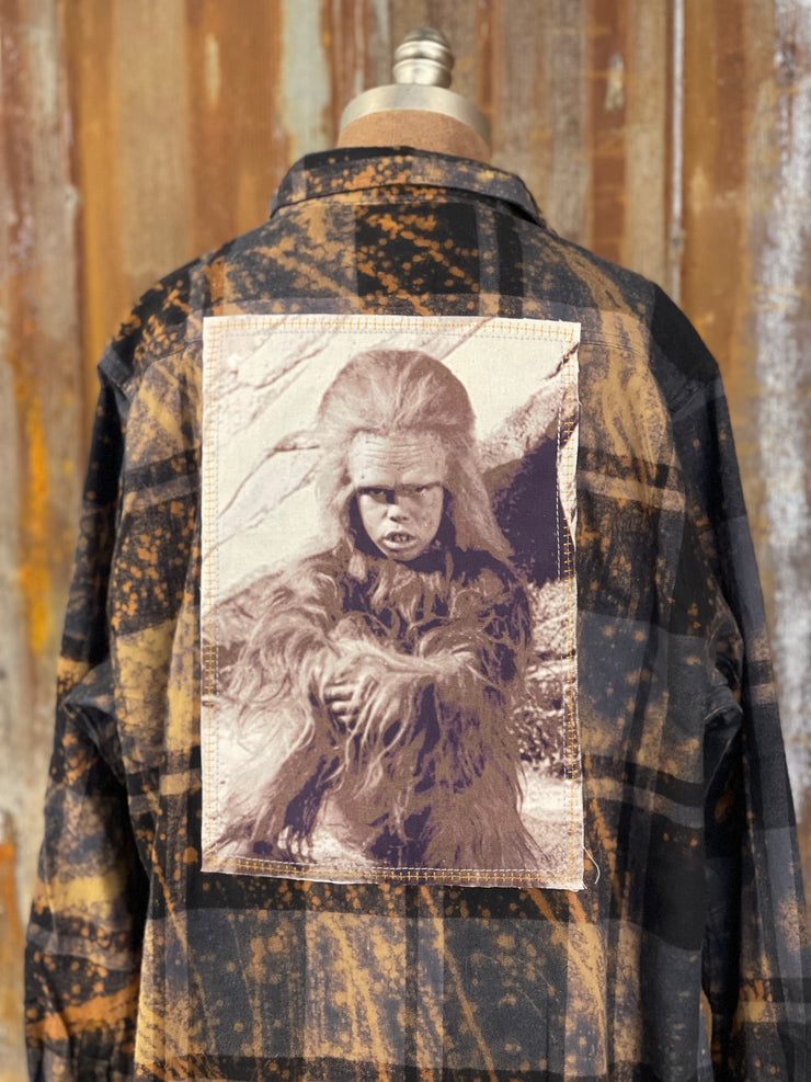 Lil'Buddy Art Flannel- Distressed Black