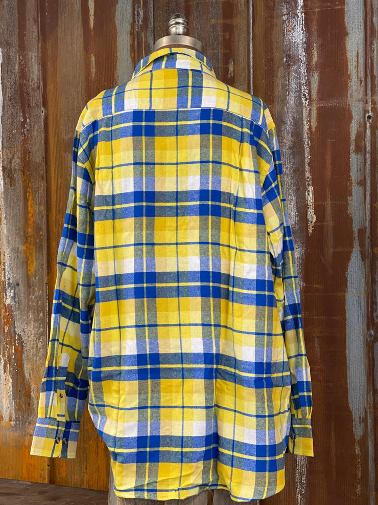 Campfire Classic Flannel- Yellow/ Blue