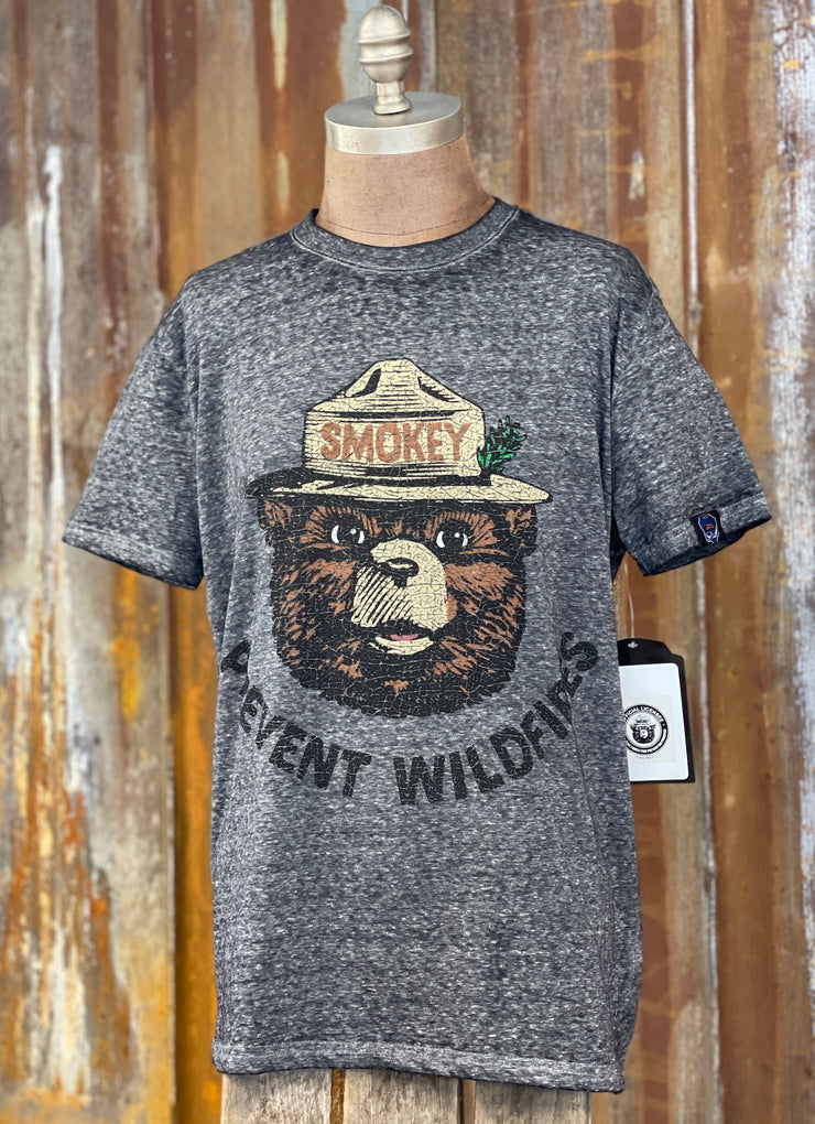 Smokey Prevent Wildfires LUXE Tee- Charcoal Grey