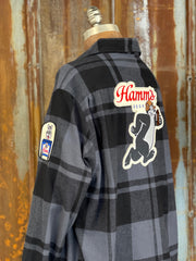 Hamm's Football Bear flannel