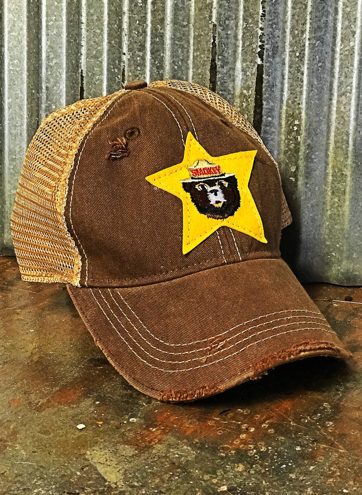 Smokey Bear Distressed Ball Cap