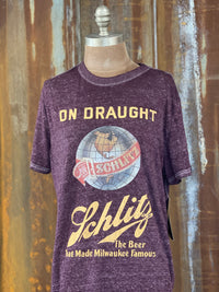 Thumbnail for Schlitz on Draught tee Angry Minnow Vintage T-shirt