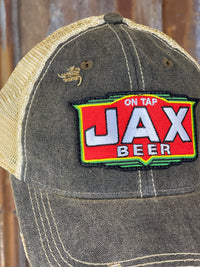 Thumbnail for Jax Beer Hat- Distressed Black Snapback
