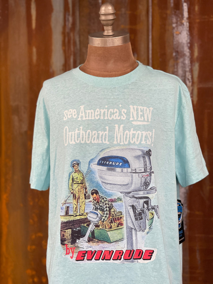 Retro Outboard tee Angry Minnow Clothing co