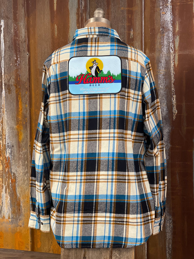 Hamm's Beer Flannel Angry Minnow vintage