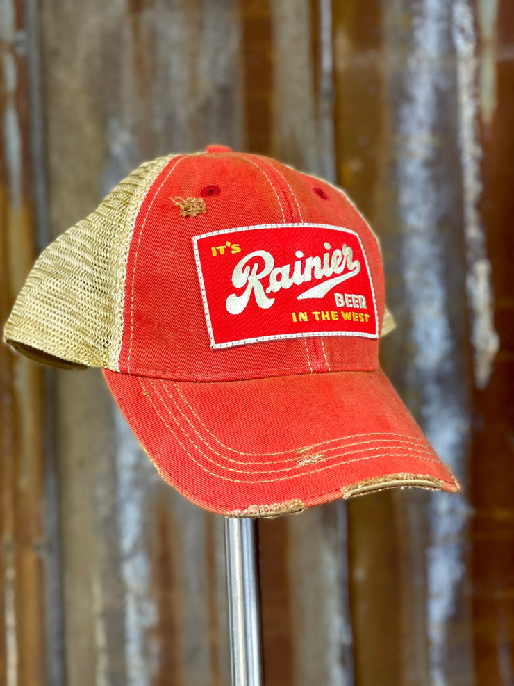 Rainier Beer hat Angry Minnow
