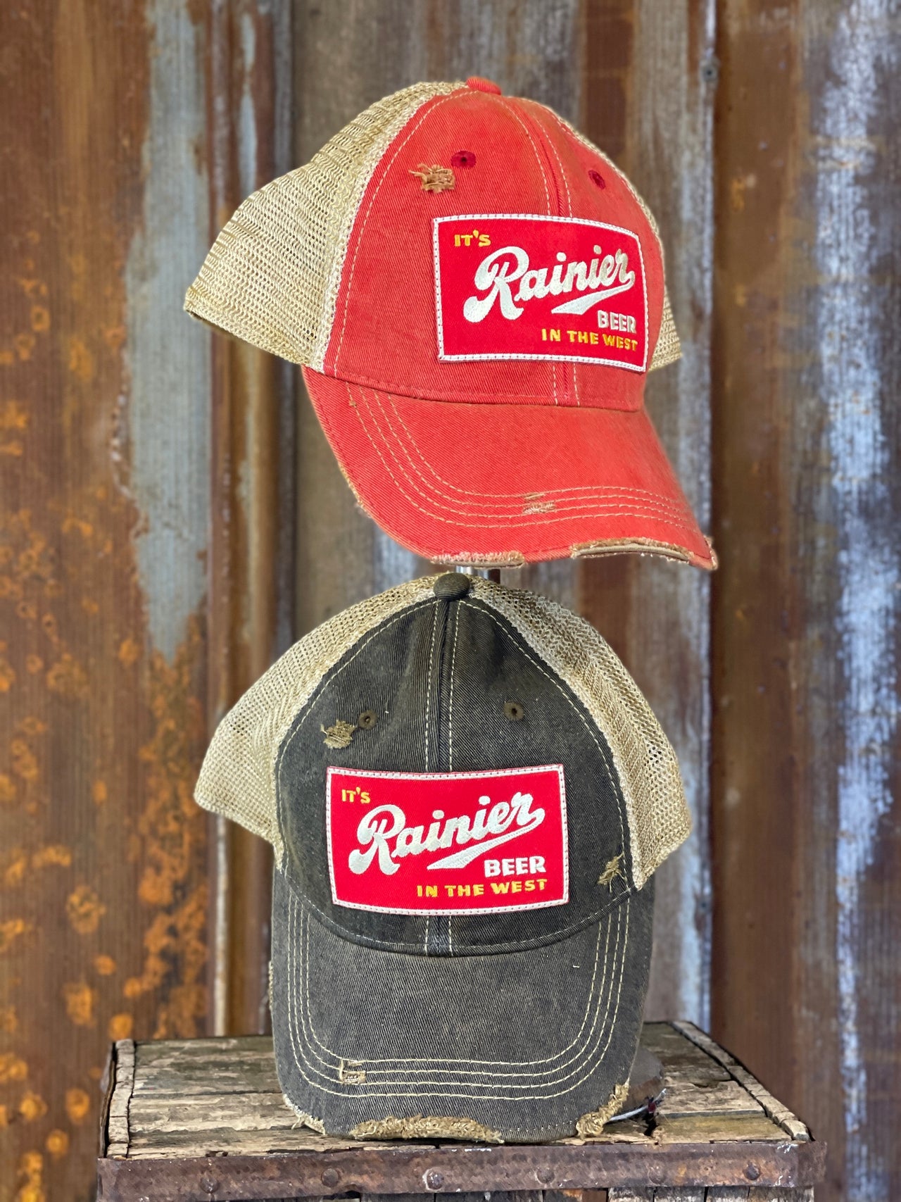 Rainier beer Baseball Caps