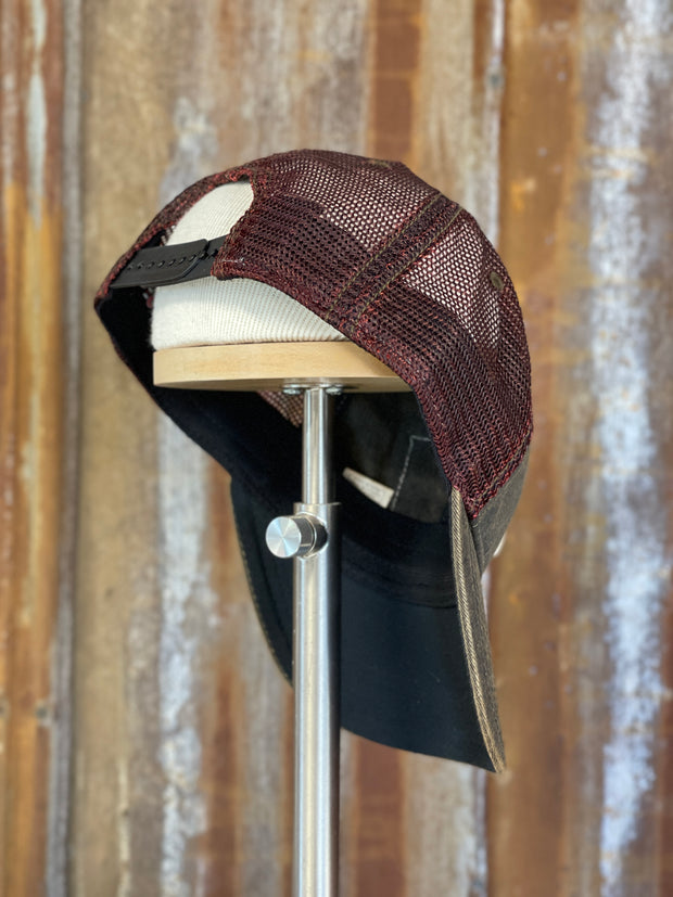 International Harvester Tractor Hat- Non Distressed Black/ Burgundy