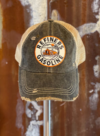 Thumbnail for Refiners Gasoline Patch Hat- Distressed black snapback