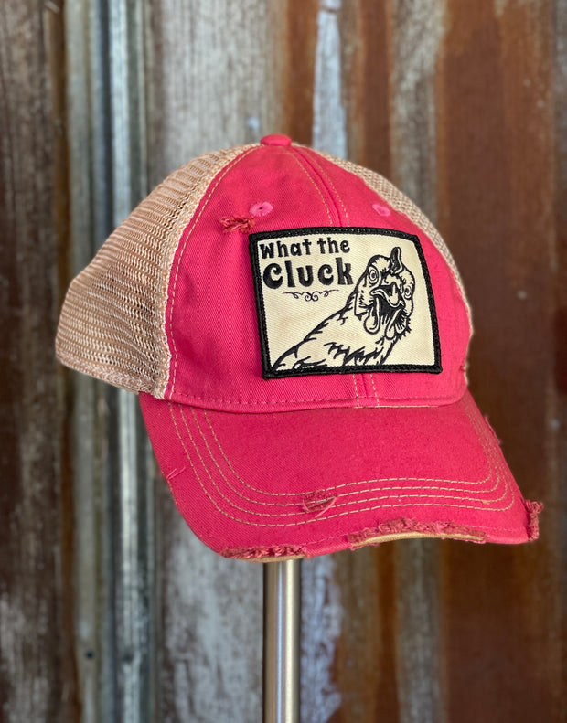 What The Cluck Hat - Distressed Pink Snapback LIMITED EDITION COLOR