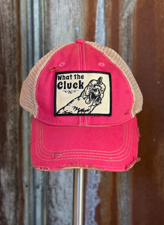What The Cluck Hat - Distressed Pink Snapback LIMITED EDITION COLOR