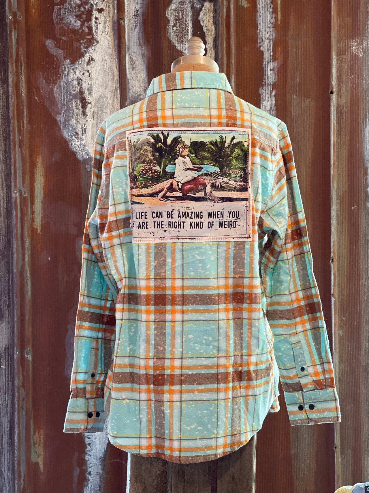 Gator Girl Florida Flannel Distressed Lake Tahoe 3XL