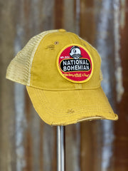 National Bohemian Beer Hat- Distressed Ginger Snapback