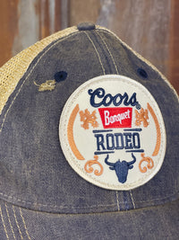 Thumbnail for Coors Banquet Rodeo Hat- Distressed Navy Snapback