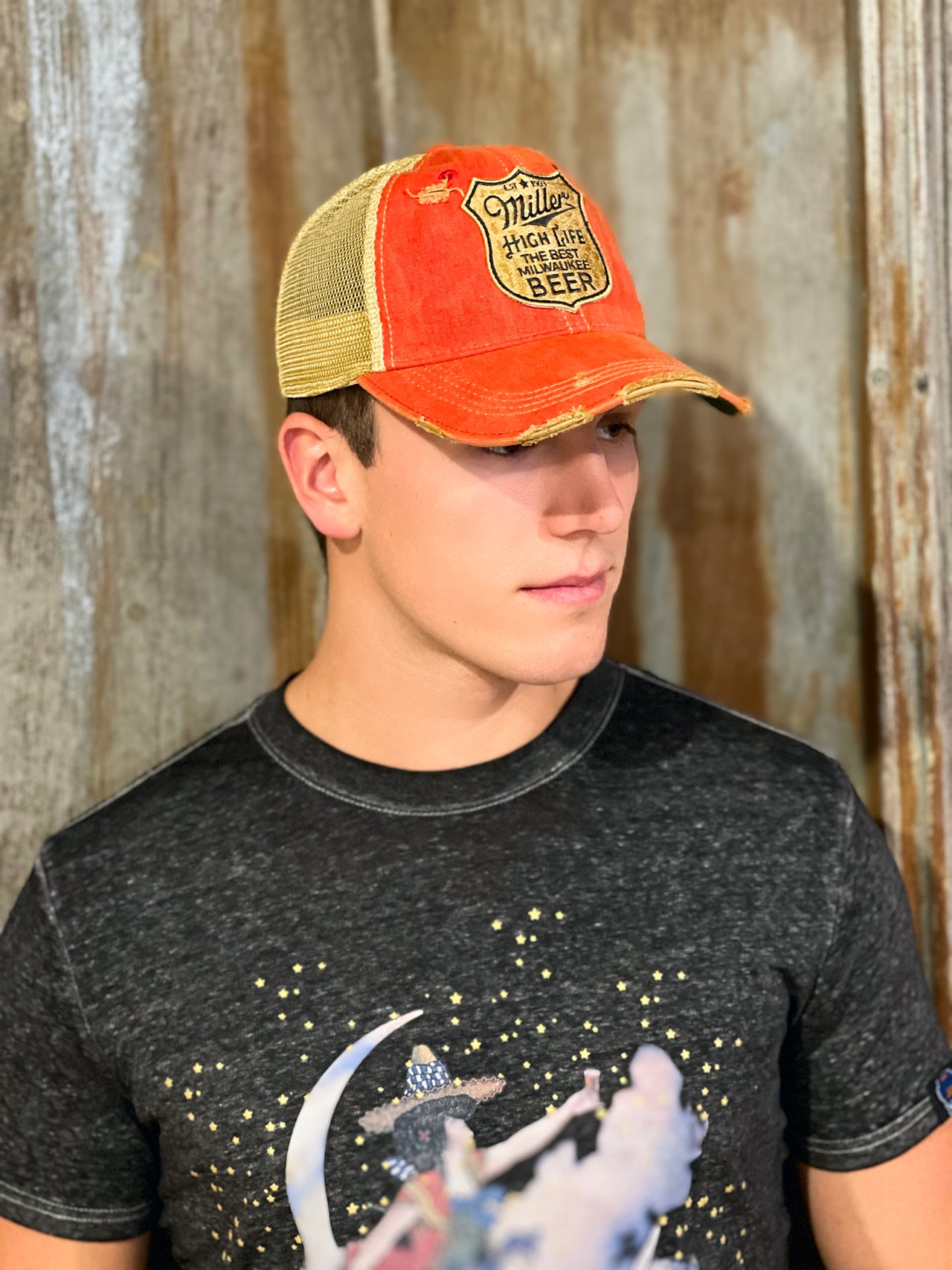 Miller High Life Vintage "badge" logo Hat- Red