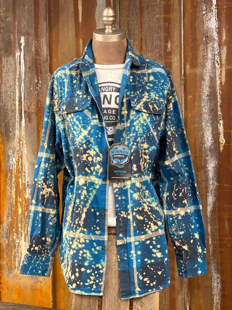 Love Her But Leave Her Wild Art Flannel- Distressed River