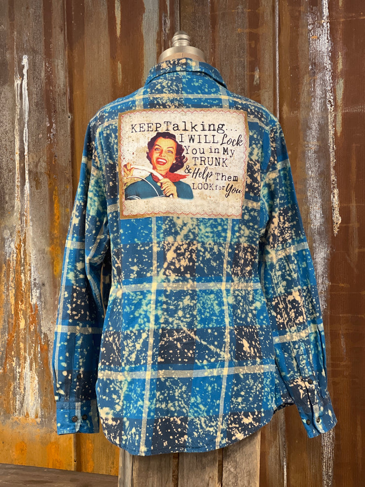 Lock you in my trunk art flannel